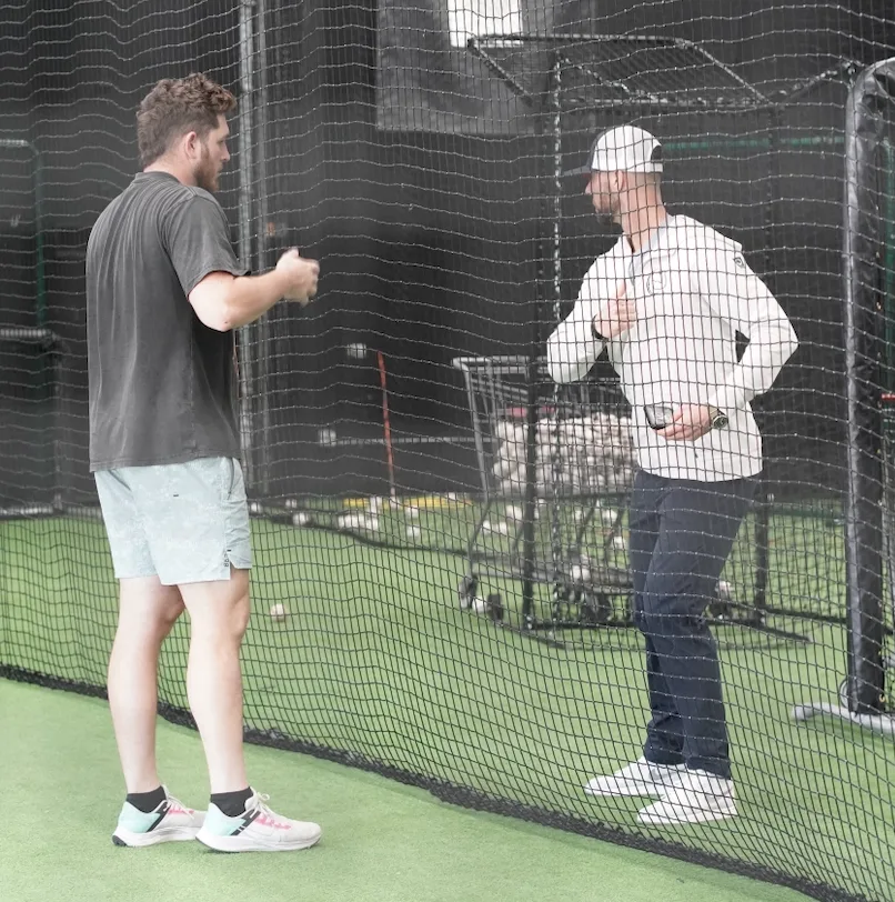 Mike Montville coaching a professional athlete at Powerhouse